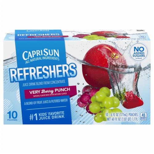 Capri Sun Fruit Refreshers Very Berry Punch Juice Drink