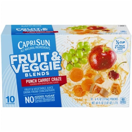 Capri Sun Fruit & Veggie Juice Blends Punch Carrot Craze