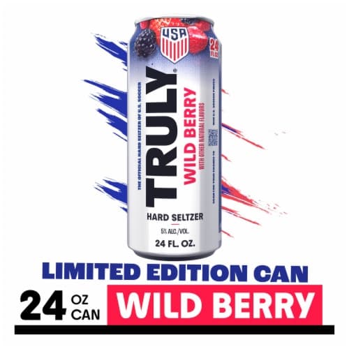 Truly Hard Seltzer Spiked And Sparkling Water Wild Berry 5% Abv Can