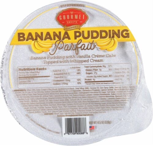 Gourmet Sweeta Banana Pudding With Cake Bottom Parfait