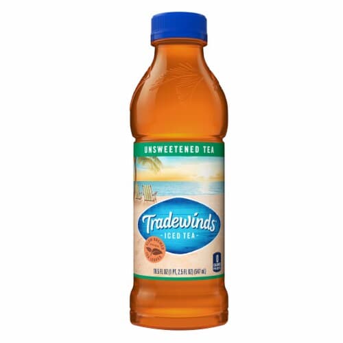 Tradewinds Slow Brewed Iced Tea, Unsweet Tea 18.5-Ounce Plastic