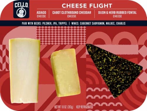 Cello Asiago Clothbound Cheddar & Herb Rubbed Fontina Cheese Flight