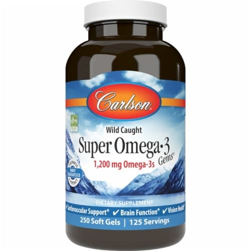 Carlson Wild Caught Super Omega-3 Gems 250 Sgels