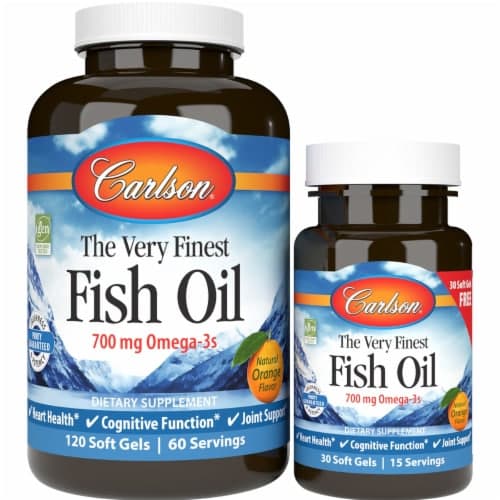 Carlson The Very Finest Fish Oil - Orange 120 + 30 Free Sgels