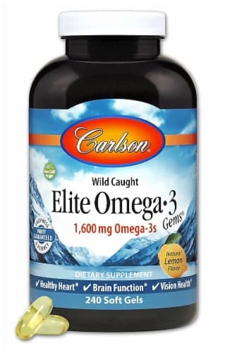 Carlson  Elite Omega-3 Gems Fish Oil Professional Strength   Lemon