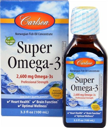 Carlson Super Omega-3 Lemon Flavor Fish Oil Concentrate
