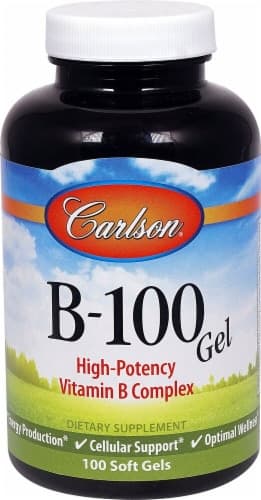 Carlson B-100 Gel Vitamin B-Complex Soft Gels