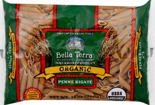 Bella Terra Penne Rigate, Organic, 100% Whole Wheat