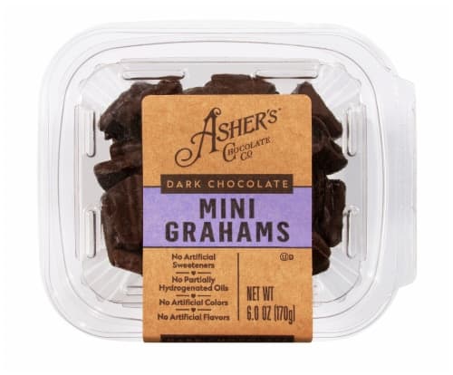 Asher'S Chocolate Co Dark Chocolate Mini Grahams