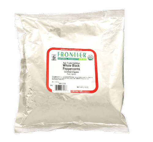 Frontier Organic Whole Black Peppercorns