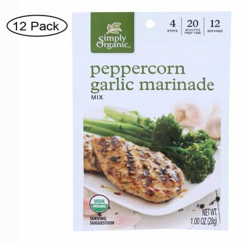 Simply Organic Marinade Mix, Peppercorn Garlic