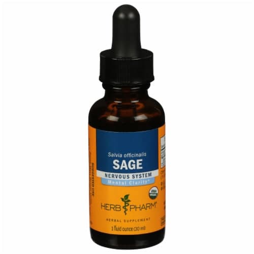 Herb Pharm Organic Whole Leaf Sage Liquid Herbal Supplement