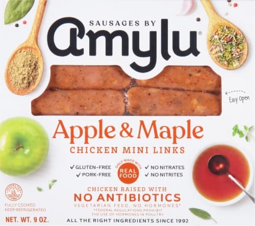Sausages By Amylu Apple & Maple Chicken Antibiotic Free Mini Sausage Links
