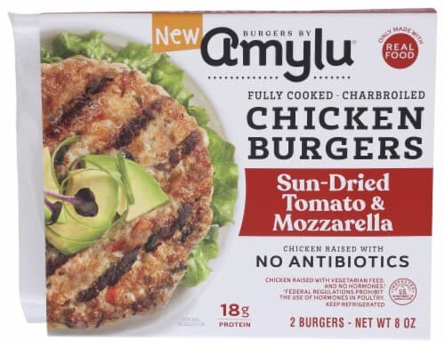 Amylu Sun-Dried Tomato & Mozzarella Chicken Burgers