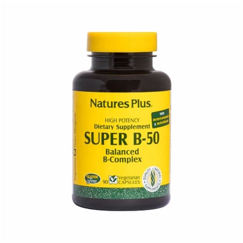 Natures Plus Super B-50 Balanced B-Complex Capsules