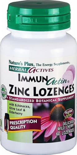 Nature'S Plus Herbal Actives Immunactin Wild Cherry Zinc Lozenges