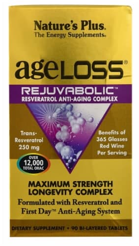 Nature'S Plus Ageloss Rejuvabolic Resveratrol Anti-Aging Complex