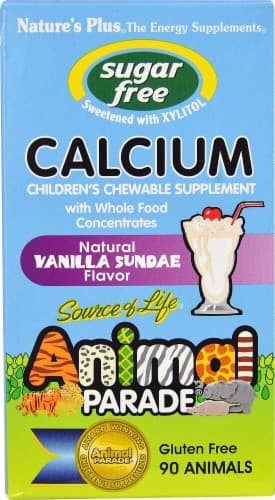 Nature'S Plus  Animal Parade Childrens Sugar Free Calcium   Vanilla Sundae