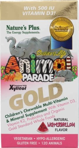 Nature'S Plus  Animal Parade Gold Children'S Chewable Multi-Vitamin And Mineral   Watermelon