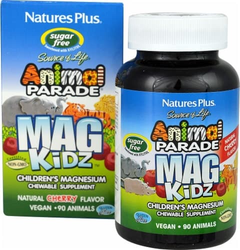 Natures Plus Animal Parade Magkidz Children'S Magnesium Natural Cherry Flavor Chewables