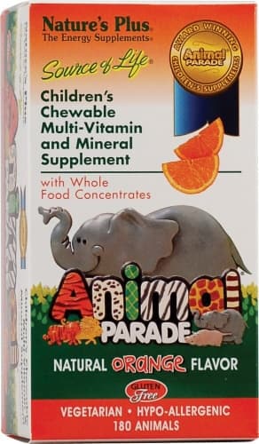 Nature'S Plus  Animal Parade Children'S Chewable Multi-Vitamin And Mineral   Natural Orange