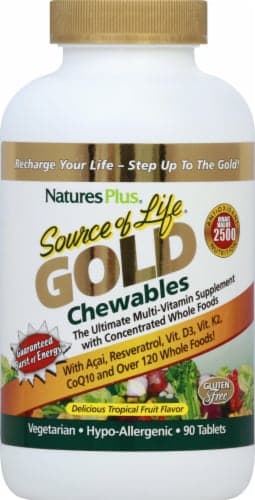 Natures Plus Source Of Life Gold Chewable Tropical Fruit Multi-Vitamin