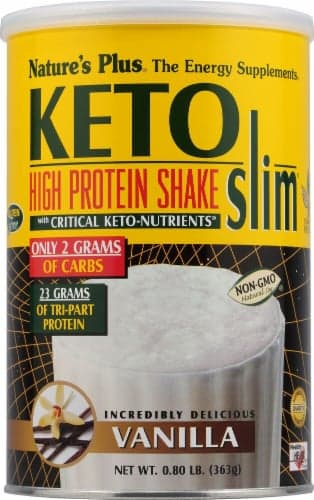 Nature'S Plus  Ketoslim High Protein Vanilla Shake With Critical Keto-Nutrients