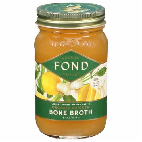 Fond Bone Broth, Organic Chicken, Spring Clean