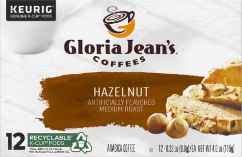 Gloria Jean'S Coffee, Medium Roast, Hazelnut, K Cup
