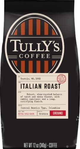 Tullys Coffee Coffee Ground Dark Roast Grand Italian Roast