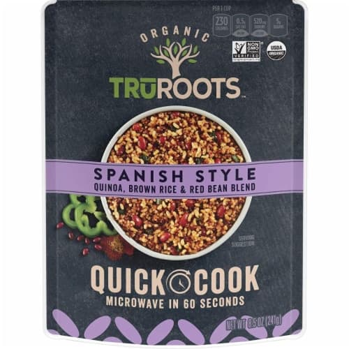 Truroots Quick Cook Spanish Style Quinoa Brown Rice And Red Bean Blend