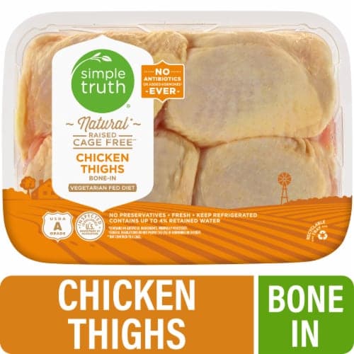 Simple Truth Natural Cage Free Bone-In Chicken Thighs