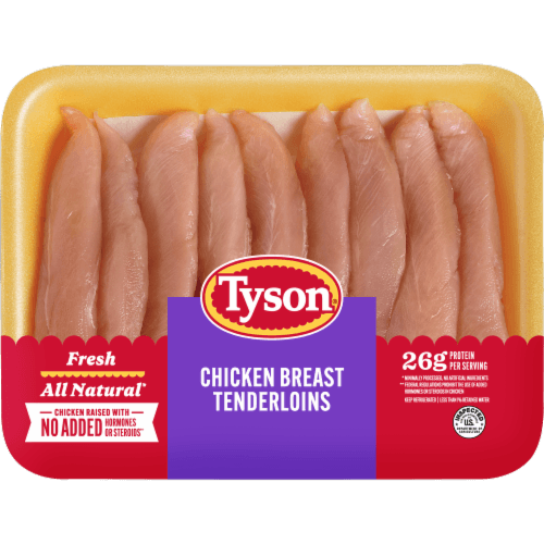 Tyson All Natural Fresh Boneless Skinless Chicken Breast Tenderloins