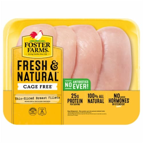 Foster Farms Boneless Skinless Thin-Sliced Fresh Chicken Breast