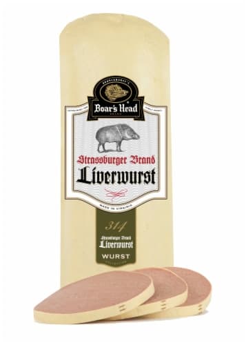 Boar'S Head Strassburger Brand Liverwurst Fresh Sliced Deli Meat