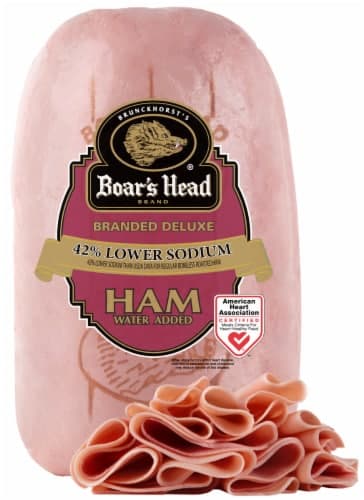 Boar'S Head Branded Deluxe Low Sodium Ham Fresh Sliced Deli Meat