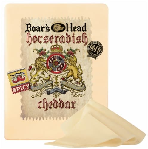 Boar'S Head Horseradish Cheddar Cheese Fresh Sliced Deli Cheese