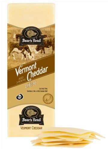 Boar'S Head Vermont White Cheddar Cheese Fresh Sliced Deli Cheese