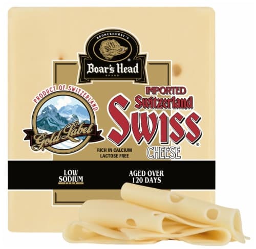 Boar'S Head Gold Label Imported Switzerland Swiss Cheese Fresh Sliced Deli Cheese