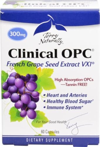 Terry Naturally Clinical Opc French Grape Seed Extract Vx1 Capsules