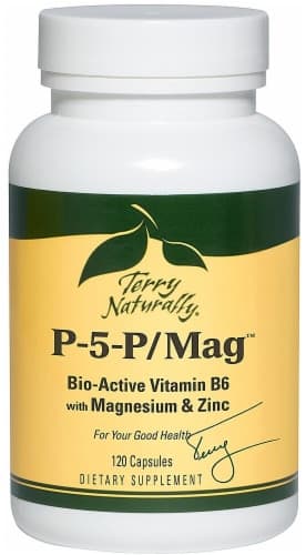Terry Naturally P-5-P Mag Bio Active Vitamin B6 Magnesium & Zinc Capsules