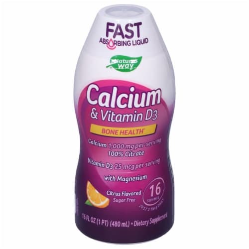 Wellesse Calcium & Vitamin D Bone Health Liquid Dietary Supplement