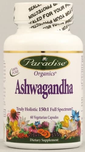 Paradise Herbs Organic Ashwagandha Vegetarian Capsules