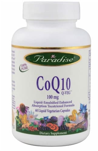 Paradise Herbs Coq10 Q-Veg Liquid Vegetarian Capsules