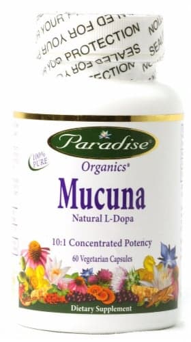 Paradise Herbs Mucuna Natural L-Dopa Vegetarian Capsules
