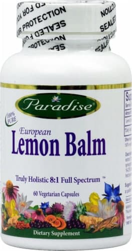 Paradise Herbs European Lemon Balm Vegetarian Capsules