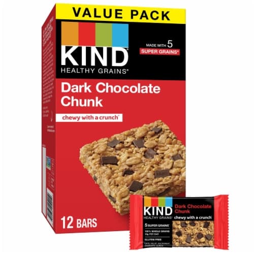 Kind Gluten Free Healthy Grains Dark Chocolate Chunk Bars