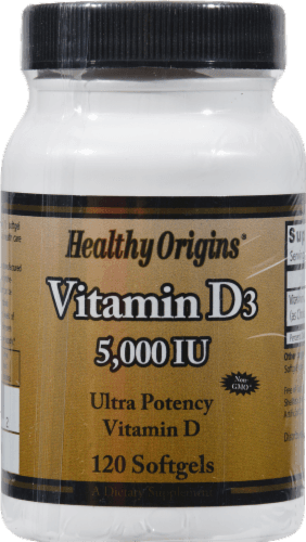 Healthy Origins  Vitamin D3 5000 Iu Softgels Supplement