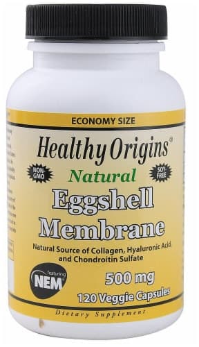 Healthy Origins Natural Eggshell Membrane Dietary Supplement Veggie Capsules