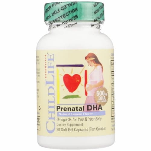 Child Life Natural Lemon Flavor Prenatal Dha Gelcaps